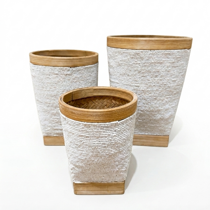Beaded Waste Basket Collection