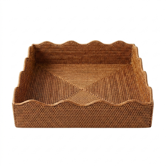 Baliata® Square Scalloped Tray