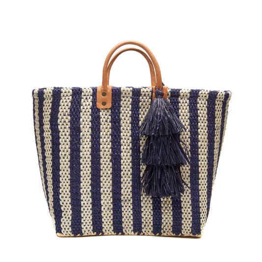 Sisal Tote Bag- Navy