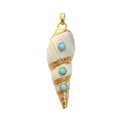 Auger Shell Inlay Pendants