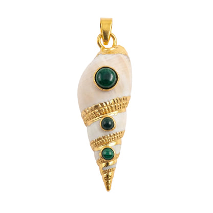 Auger Shell Inlay Pendants