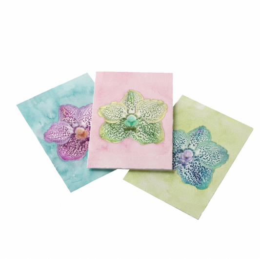 Orchid watercolor stationary 