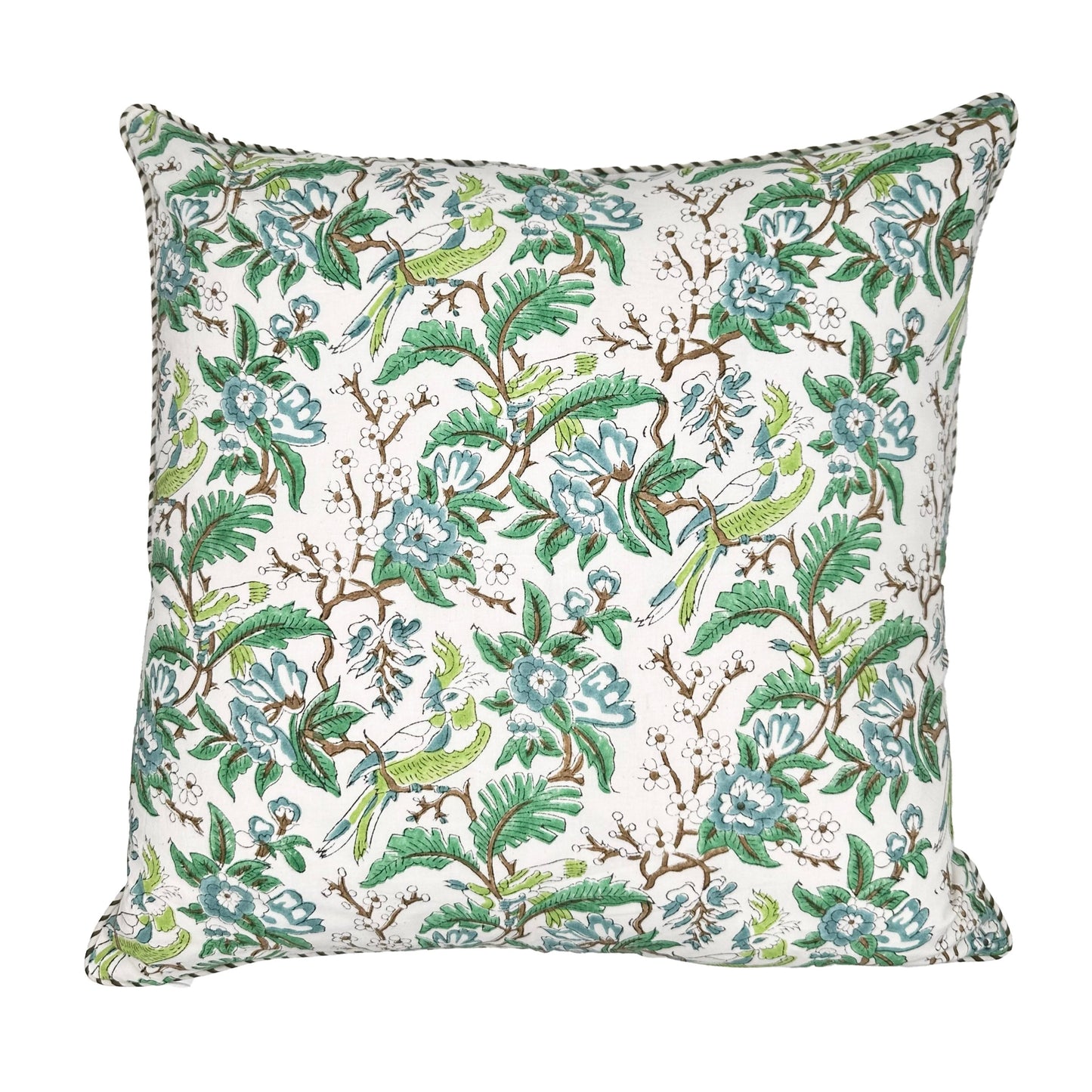 Parrot Block Print Pillow