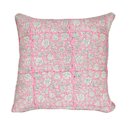 Pink Harmony Block Print Pillow