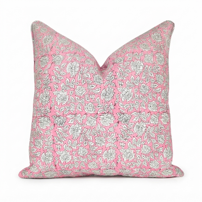 Pink Harmony Block Print Pillow