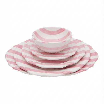 Pink Striped Tableware Collection