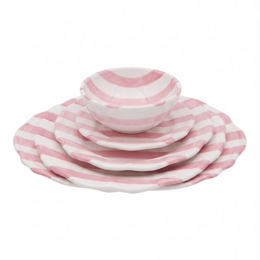 Pink Striped Tableware Collection