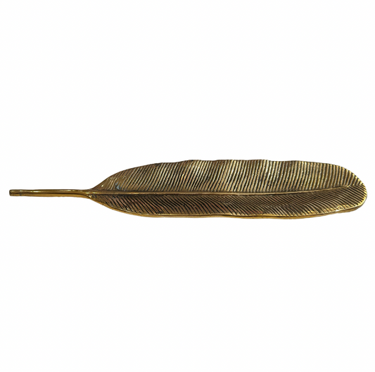 Brass Banana Leaf Tray