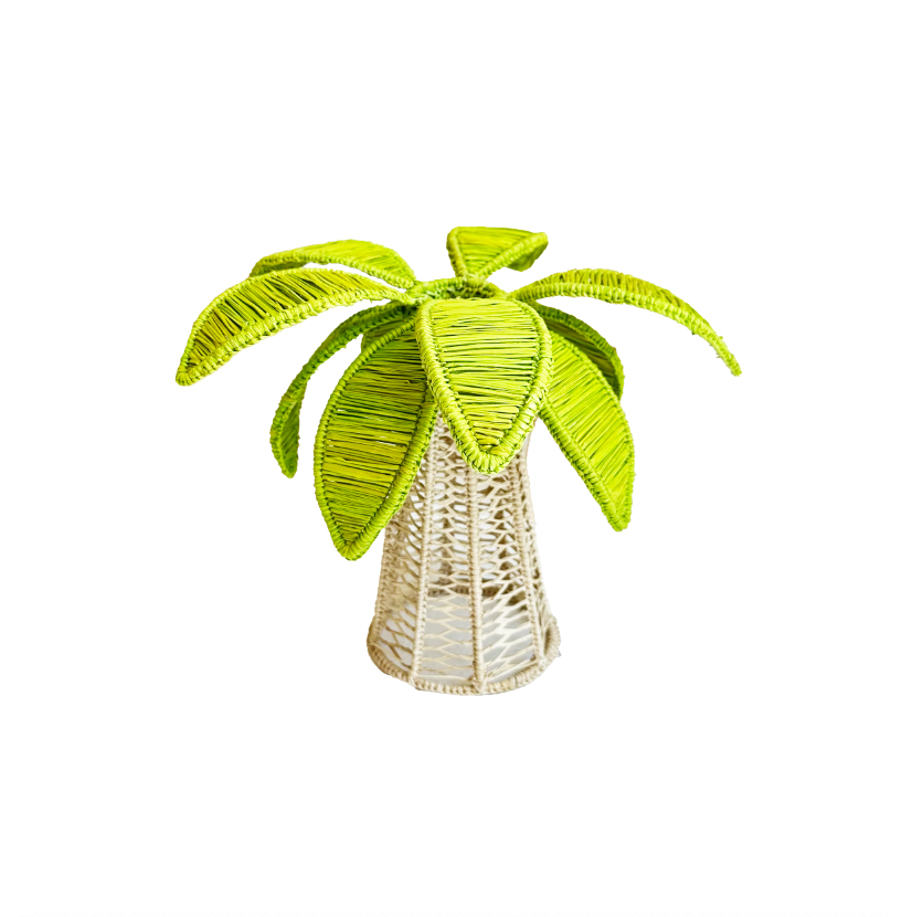 Raffia Palm Tree Candle Holders