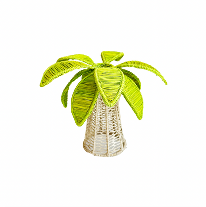 Raffia Palm Tree Candle Holders