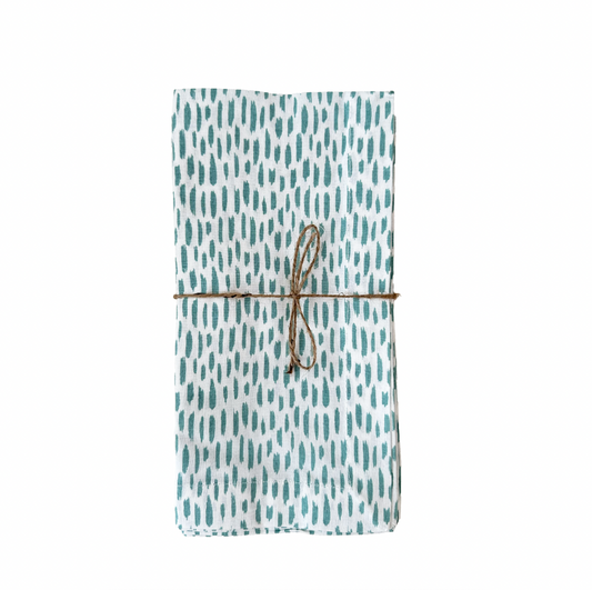 Block Print Napkin- Ocean S/4