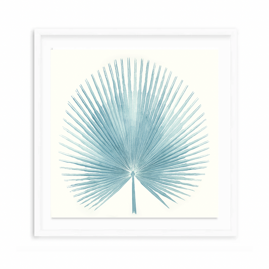 Aqua Palmetto Palm Print by Lizzi Connaughton