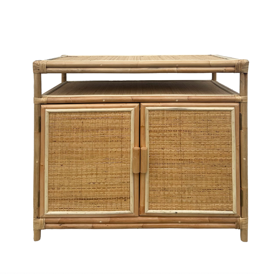 Rattan Media Console