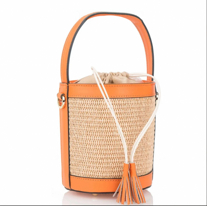 Raffia Leather Bag Collection