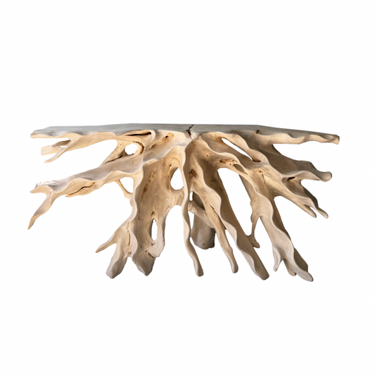 Carved Teak Root Console