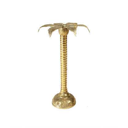 Brass Palm Tree Candle Holder