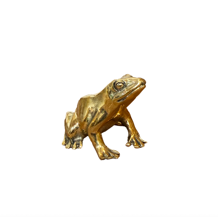 Brass Frog Sculpture