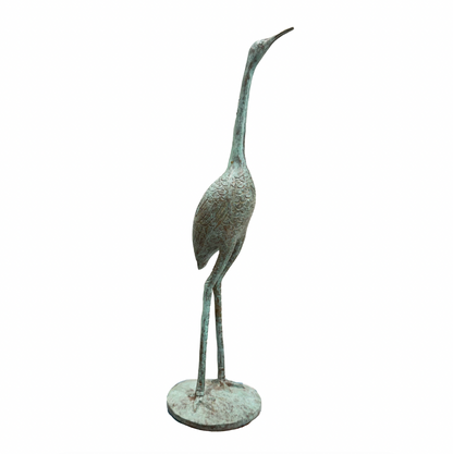 Bronze Crane Sculpture