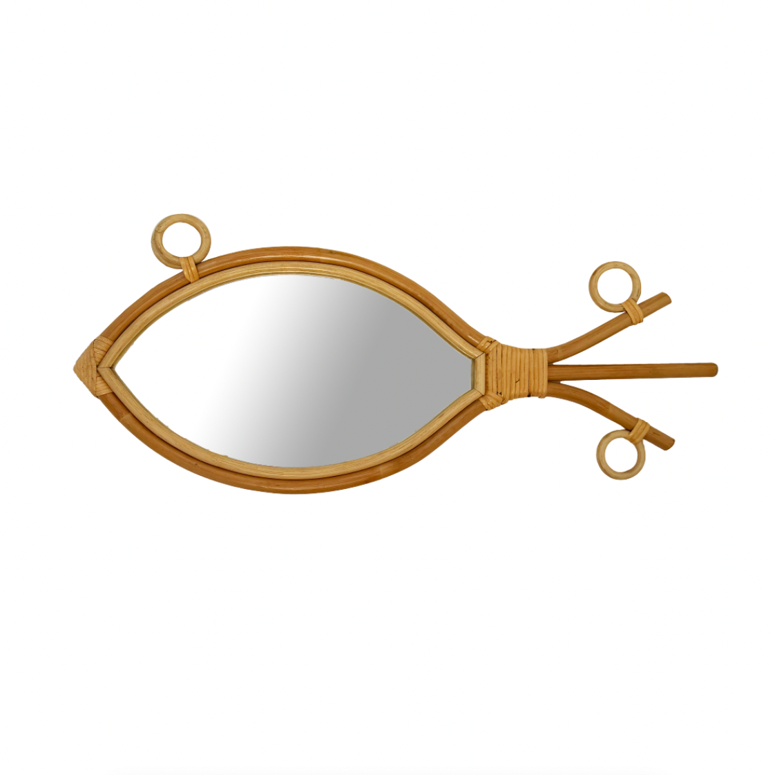 Rattan Fish Mirror