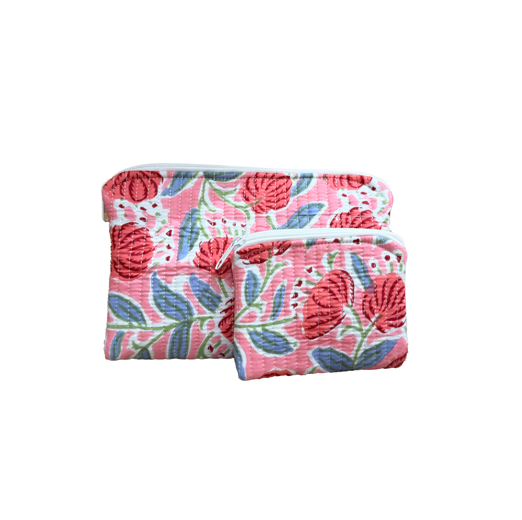 Block Print Pouch Set