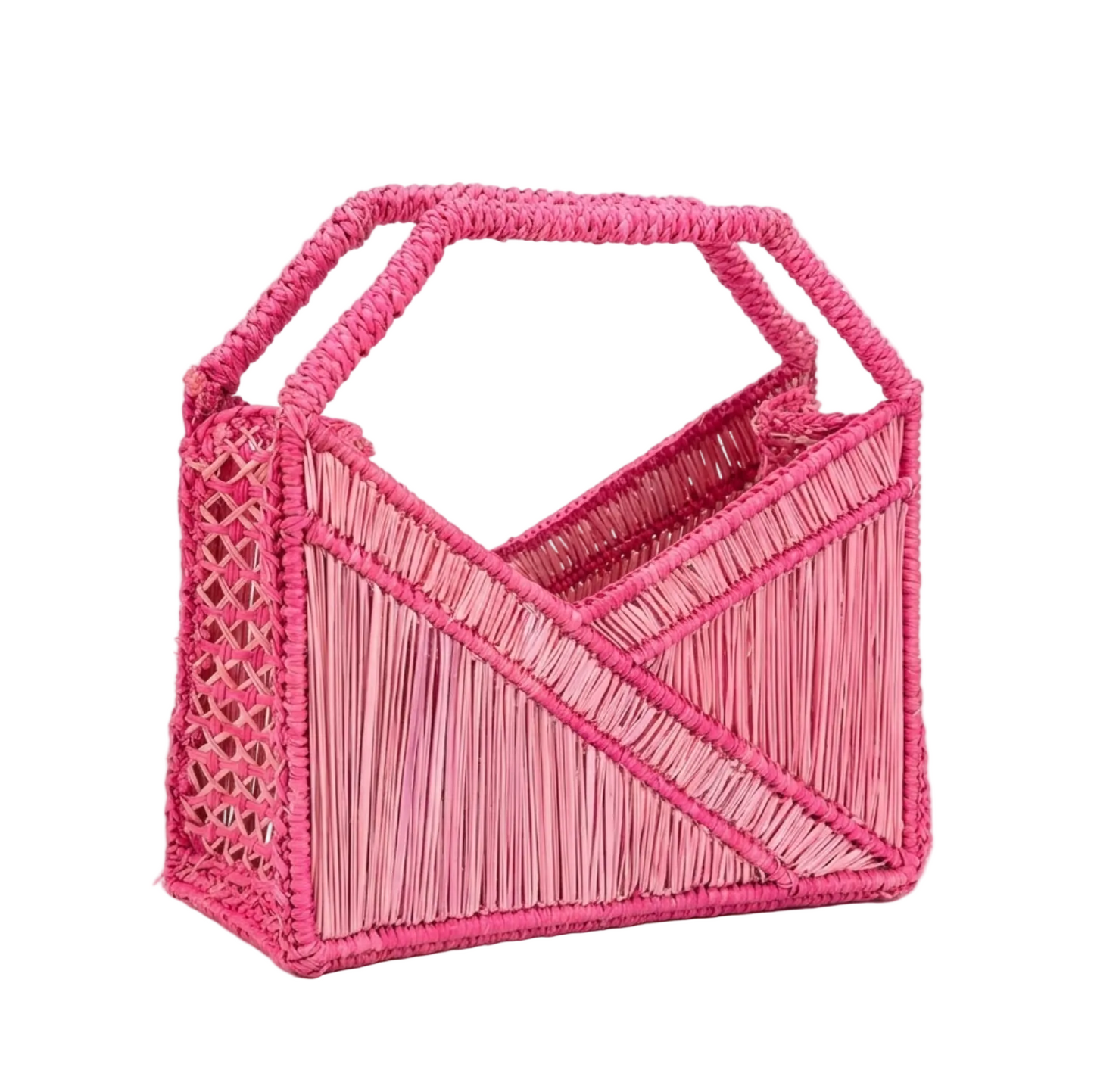 Hot Pink Iraca Palm Bag