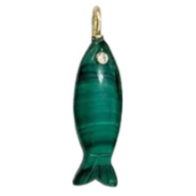 Mini Gemstone Fish Charms
