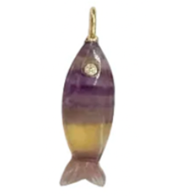 Mini Gemstone Fish Charms