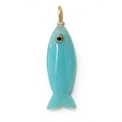 Mini Gemstone Fish Charms