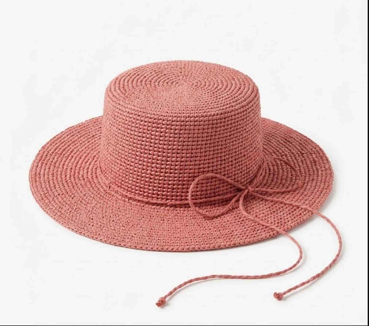 Crochet Straw Bucket Hats