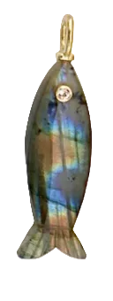 Mini Gemstone Fish Charms