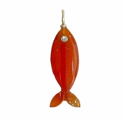 Mini Gemstone Fish Charms