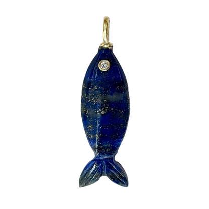 Mini Gemstone Fish Charms