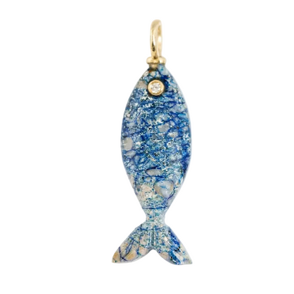 Mini Gemstone Fish Charms