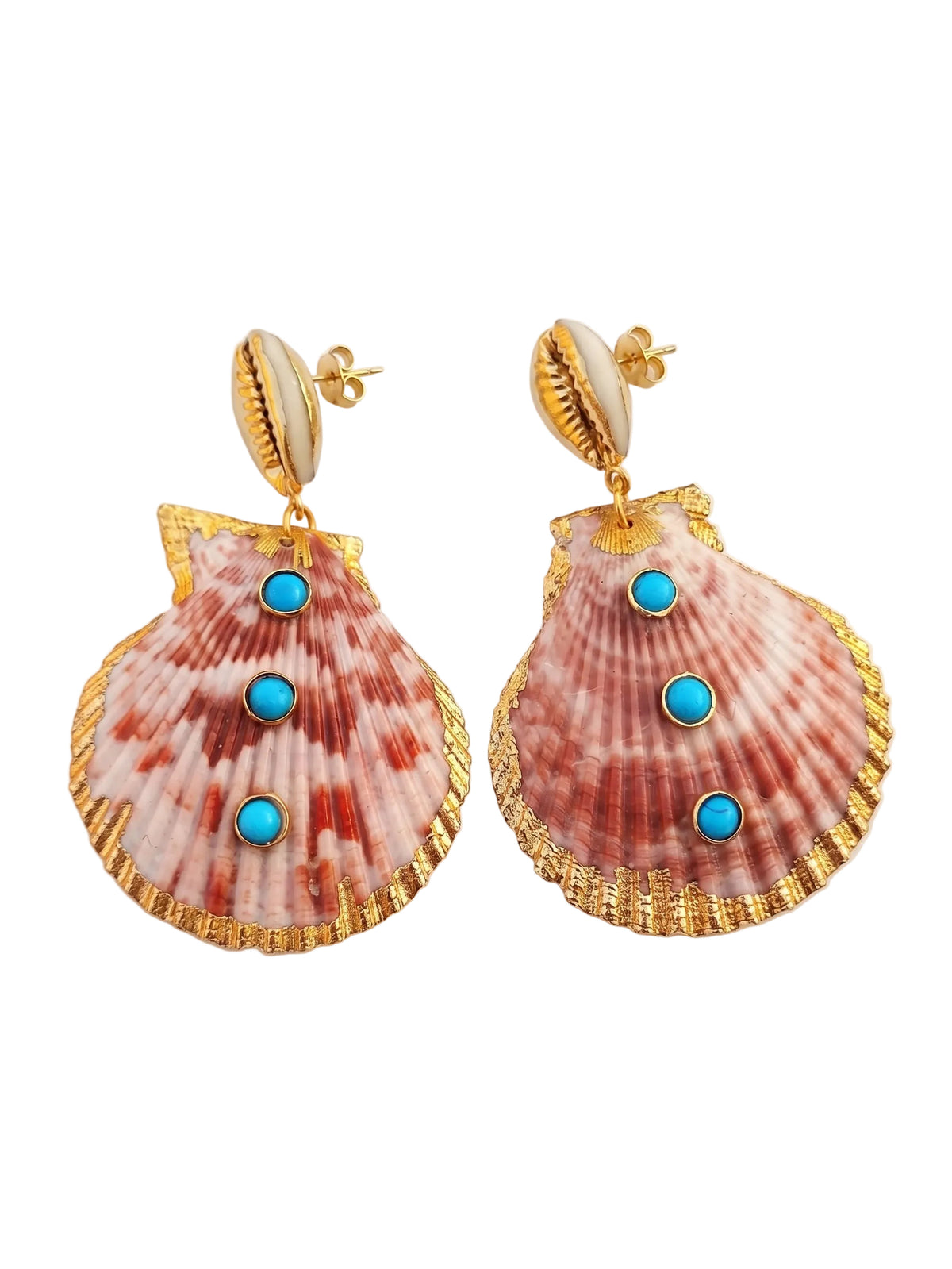 Scalloped Inlay Earrings