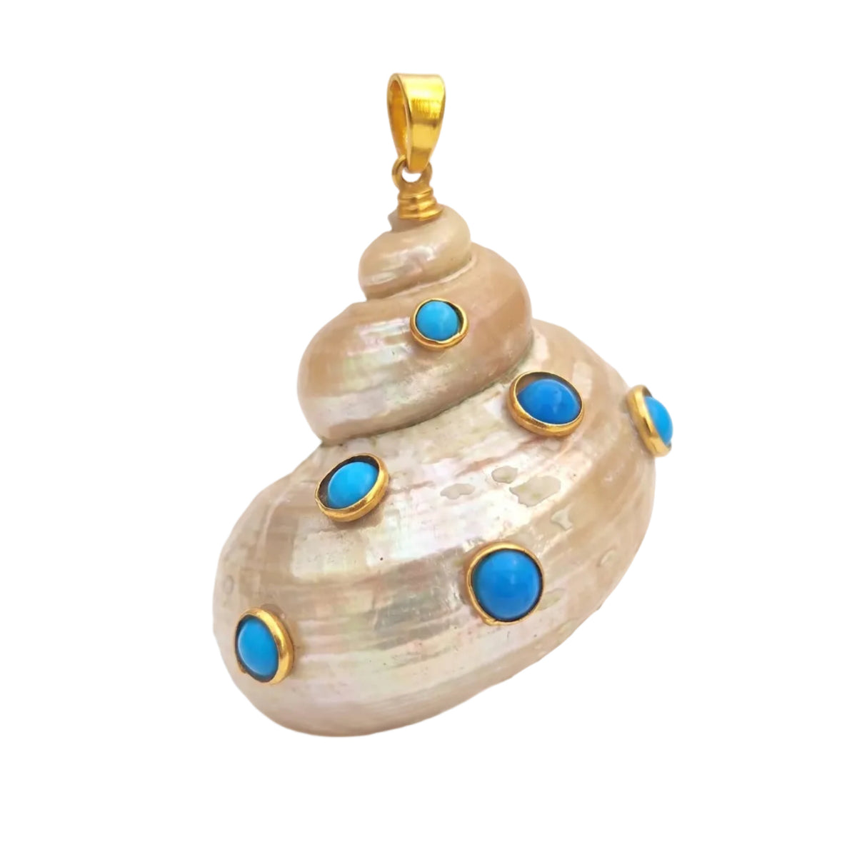 Turbo Shell Inlay Pendants