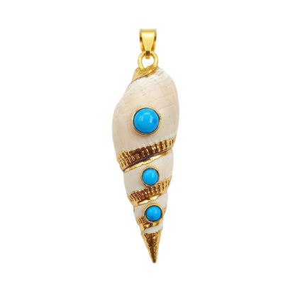 Auger Shell Inlay Pendants