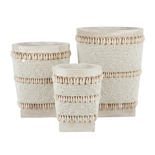 Beaded Waste Basket Collection