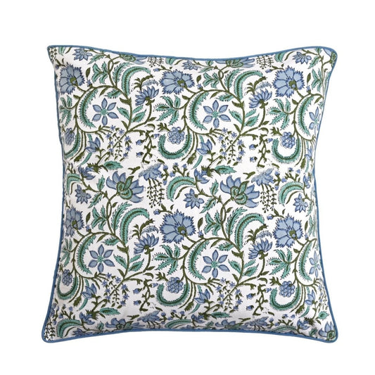 Wild Floral Block Print Pillow