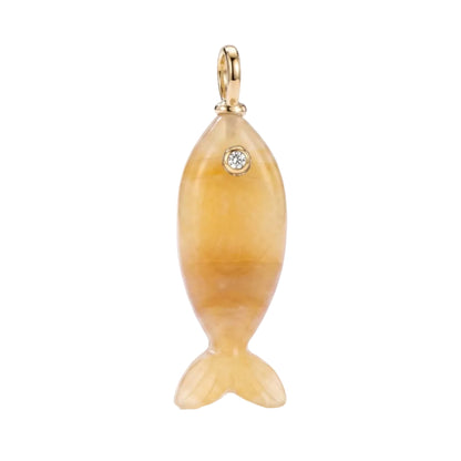 Mini Gemstone Fish Charms