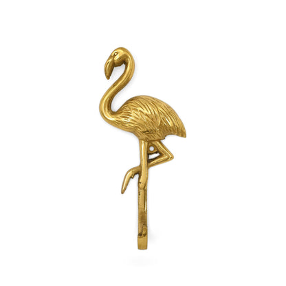 Brass Hook- Flamingo