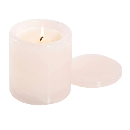 Luxe Rose Quartz Candle- Rose & Gardenia