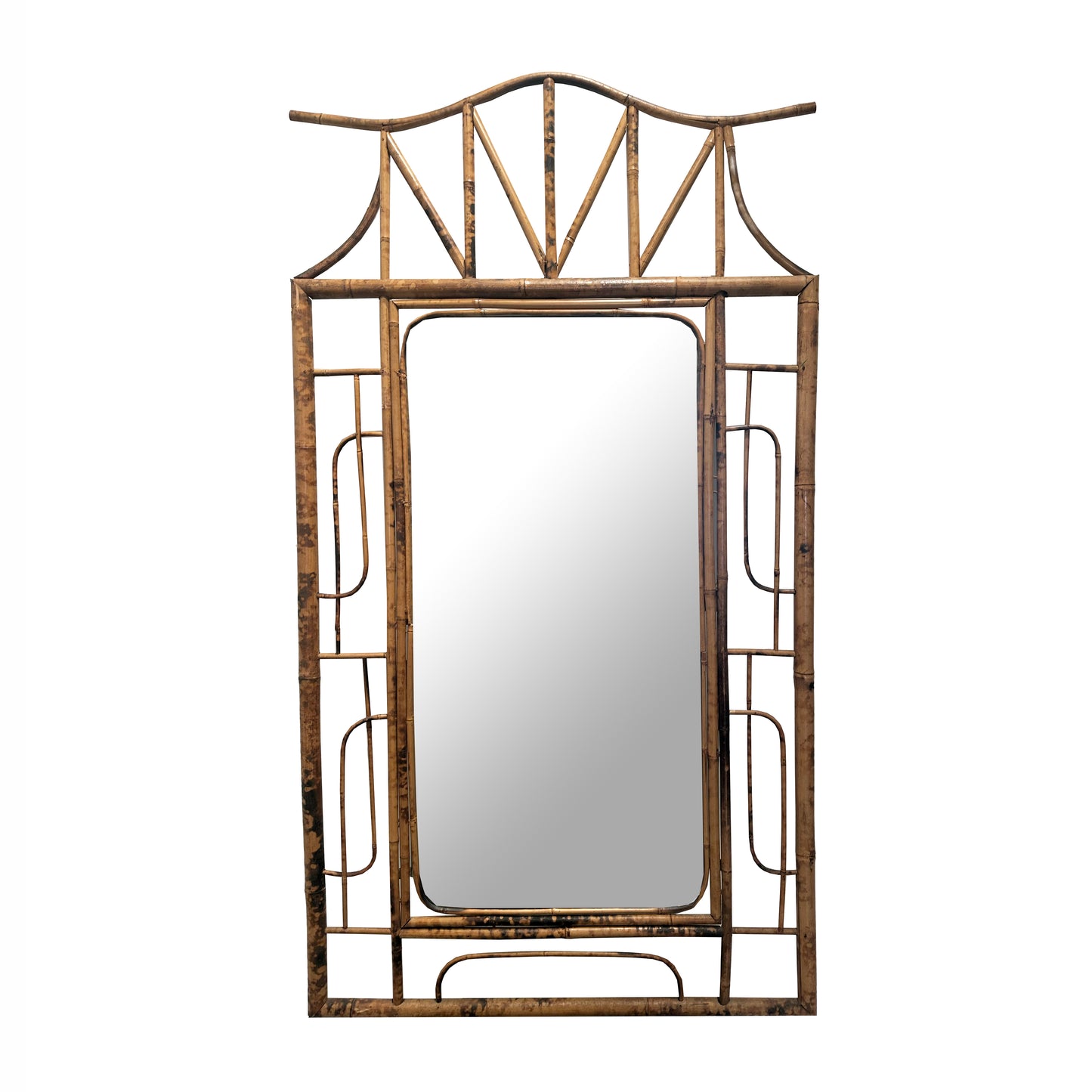 Vintage Bamboo Mirror