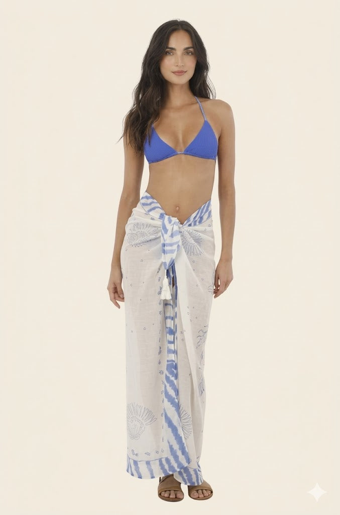Zebra Line Blue Pareo