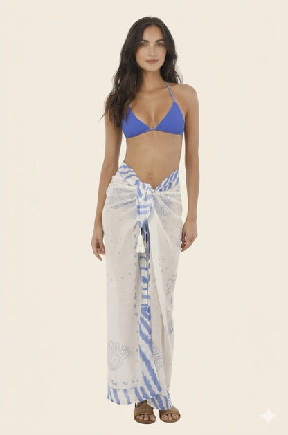 Zebra Line Blue Pareo