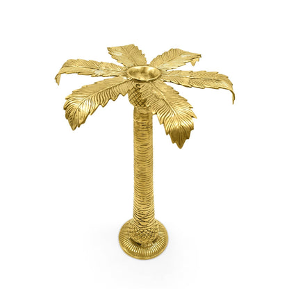 Brass Palm Tree Candle Holder