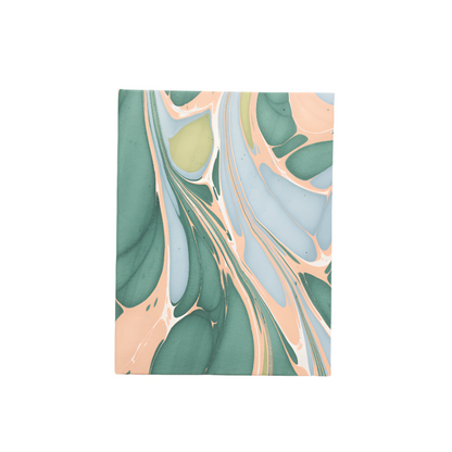 Marbled Picture Frame Folding Book- Peach/Green