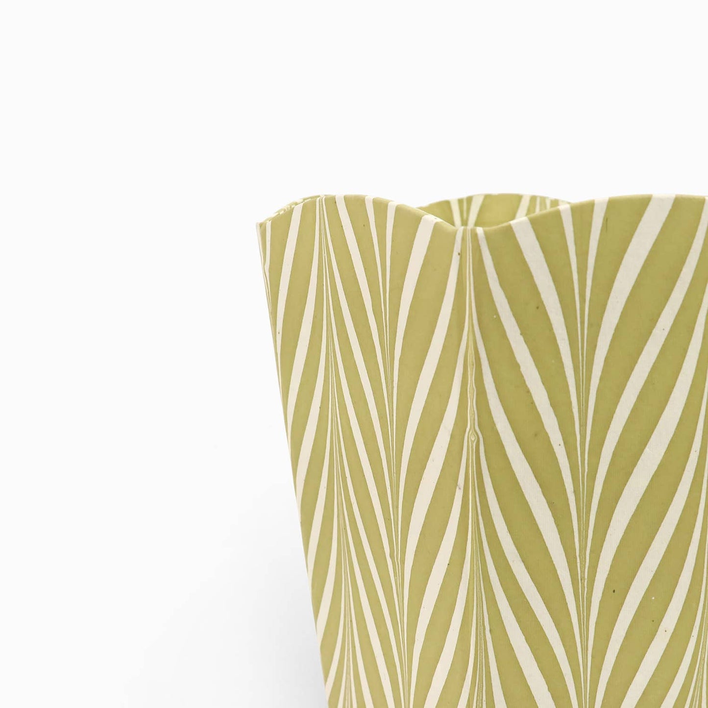 Marbled Zebra Waste Basket- Green