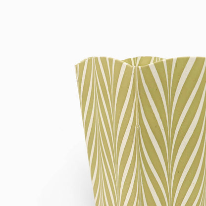 Marbled Zebra Waste Basket- Green