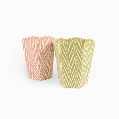 Marbled Zebra Waste Basket- Green