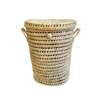 Palm Hamper Basket- Round